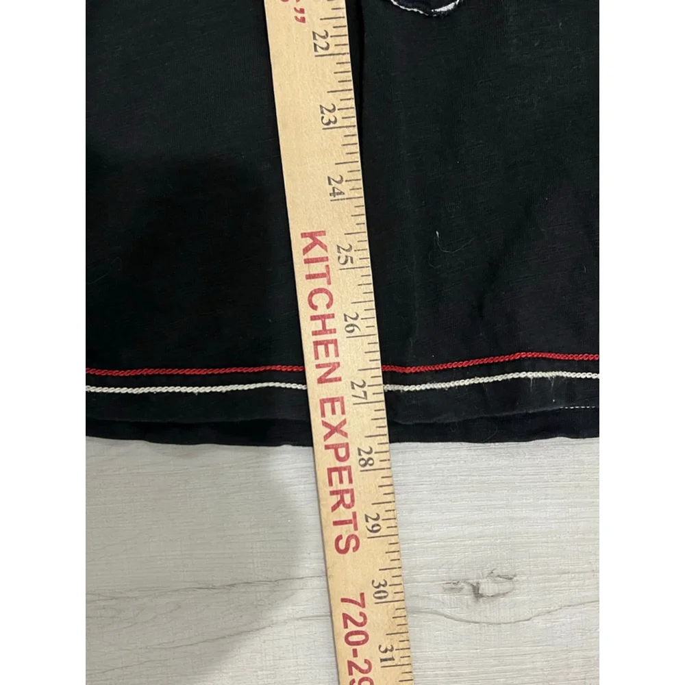 Women's Double D Ranch Black Long Sleeve Tee L with White Embroidery - Picture 7 of 8